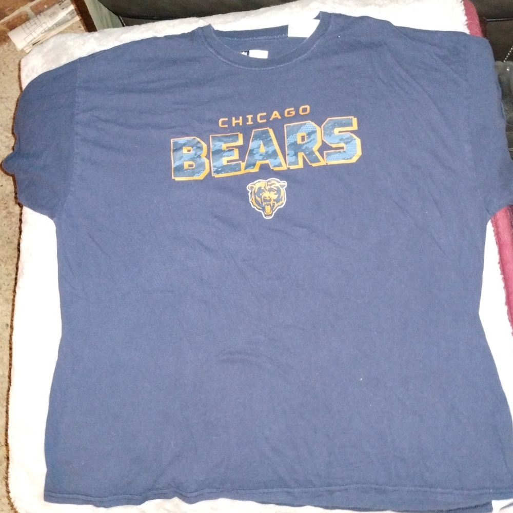 NFL Team Apparel Chicago Bears 2XL Navy Short Sleeve